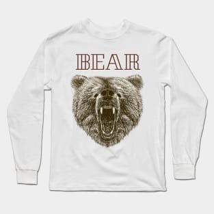Bear Drawing Animal Style Long Sleeve T-Shirt